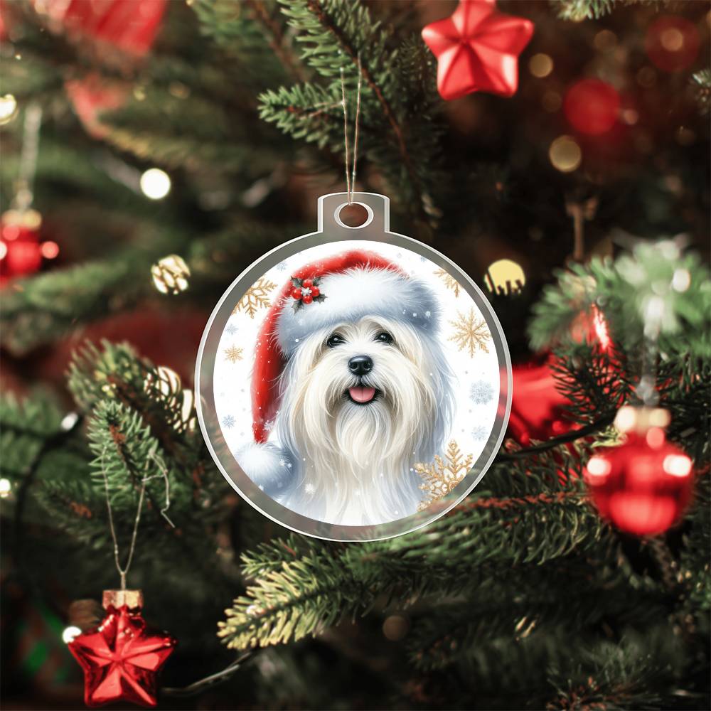 Christmas Dog - Coton De Tulear - Acrylic Ornament