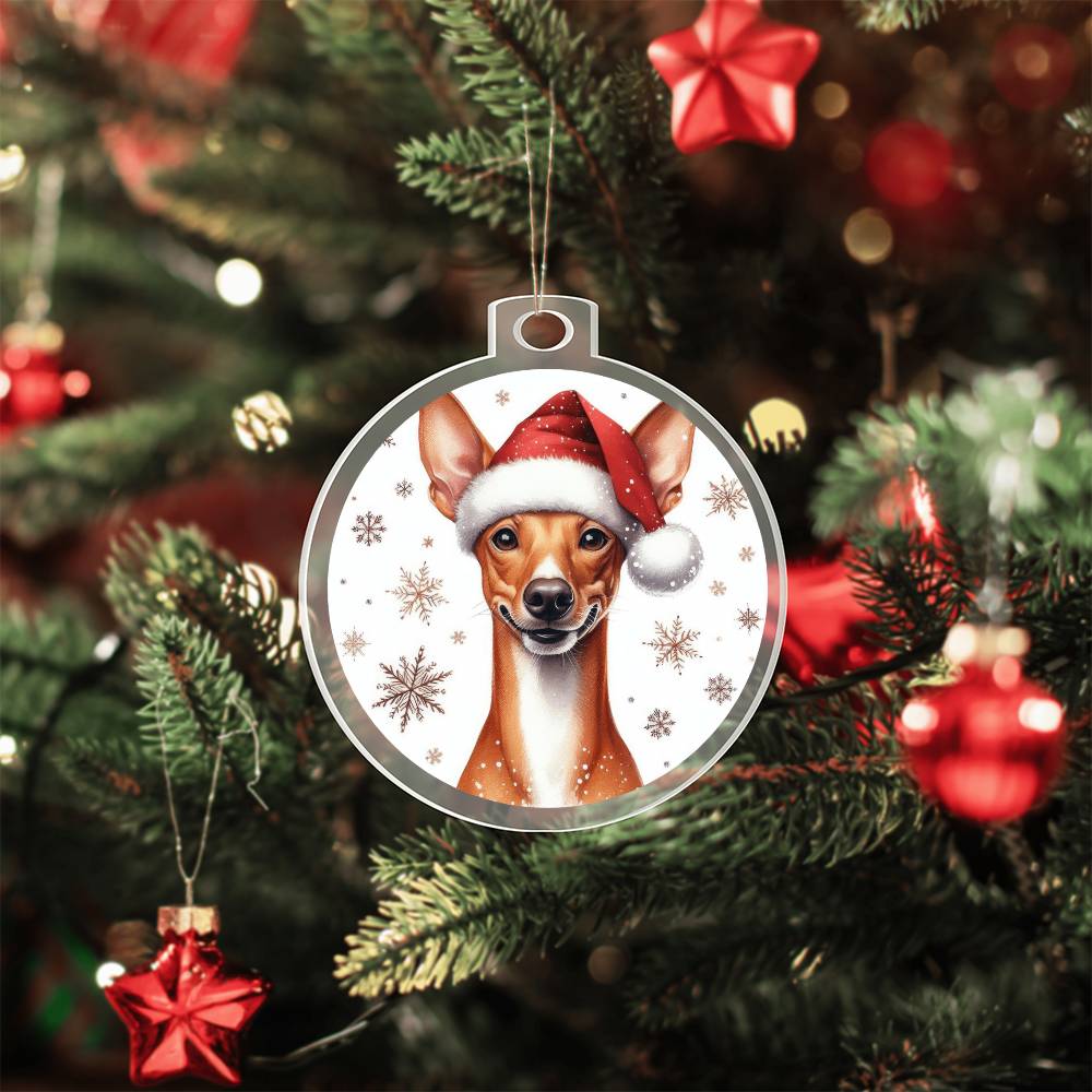 Christmas Dog - Cirneco dell’Etna - Acrylic Ornament