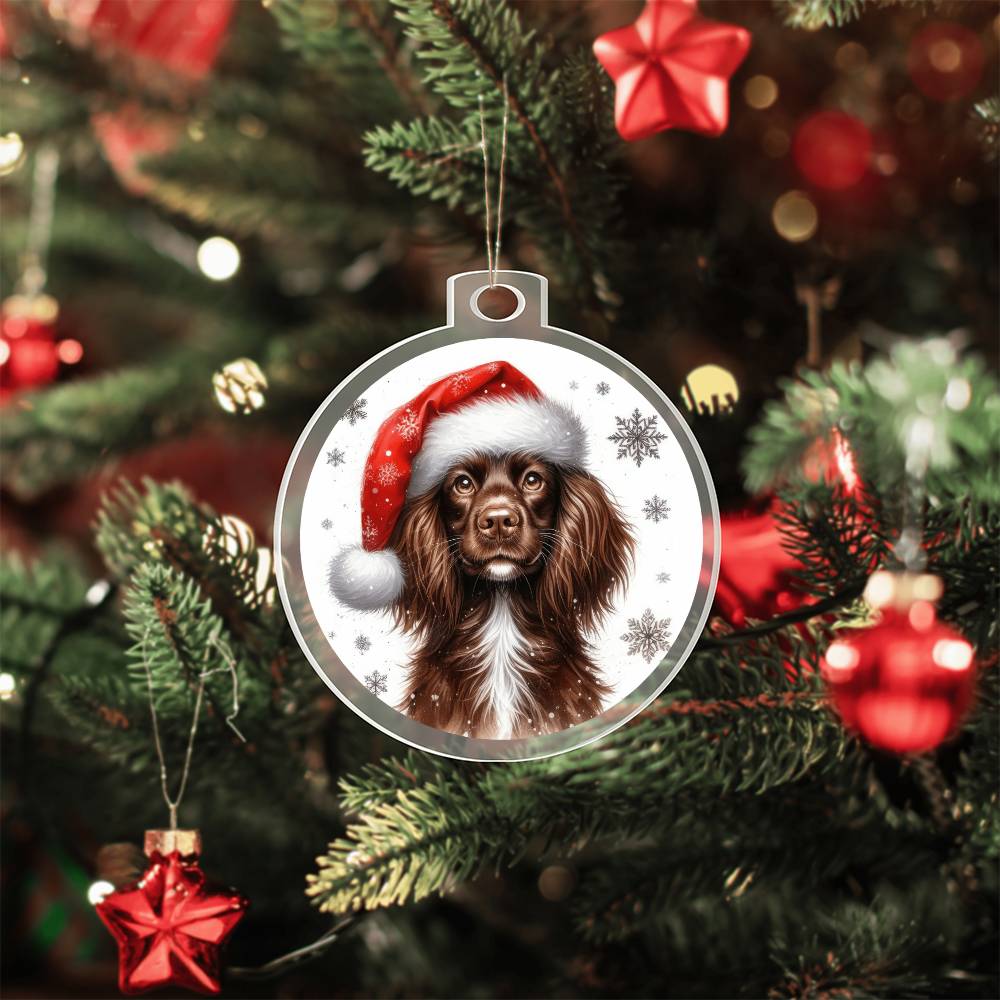 Christmas Dog - Boykin Spaniel - Acrylic Ornament