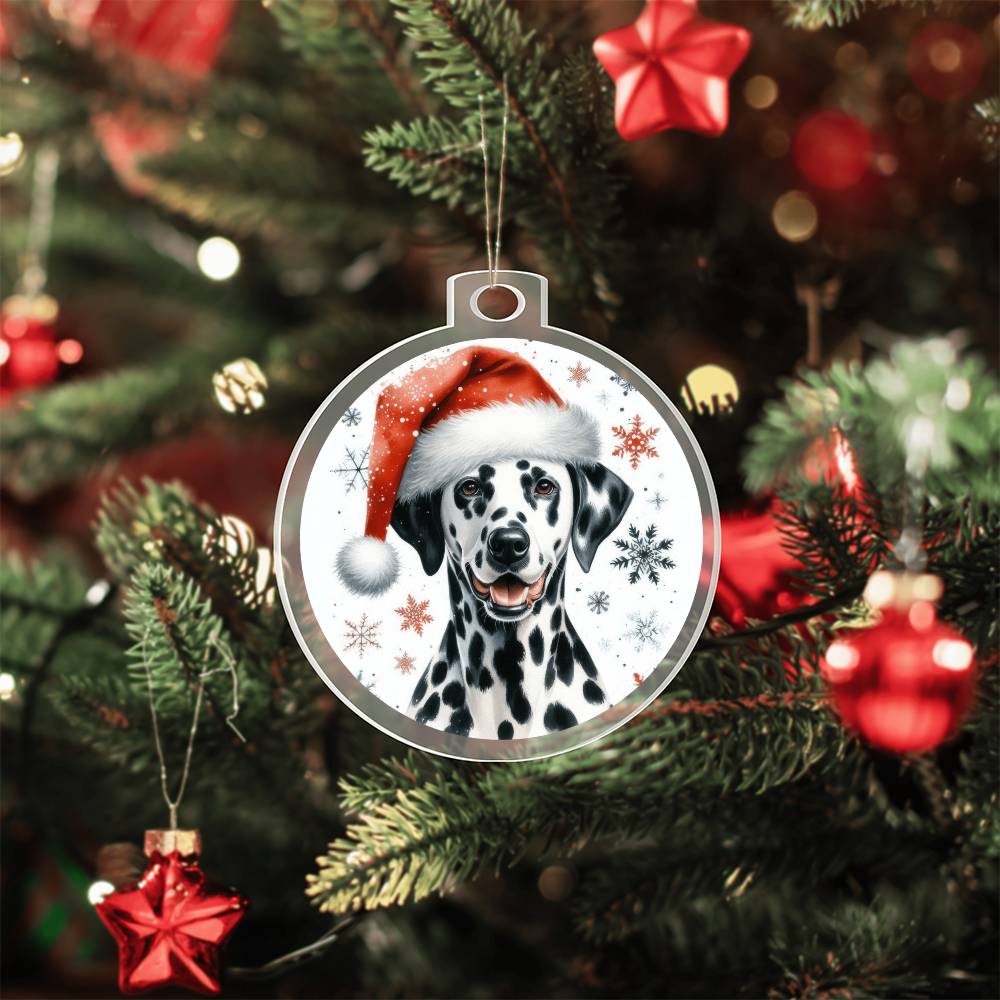 Christmas Dog - Dalmatian - Acrylic Ornament