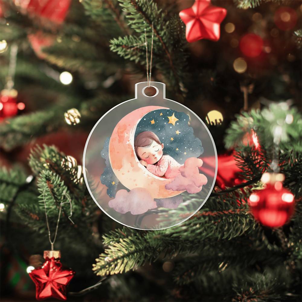 Sweet Dreams Baby Girl (Watercolor) 01 - Acrylic Ornament