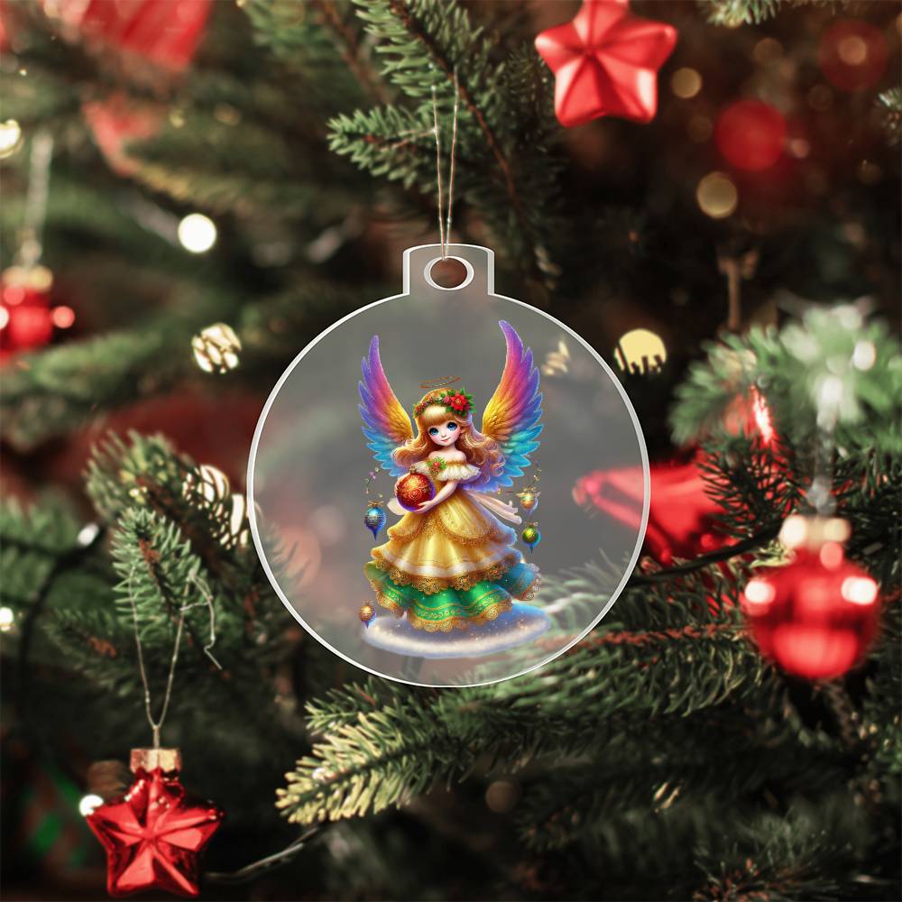 Cute Christmas Angel 016 - Acrylic Ornament