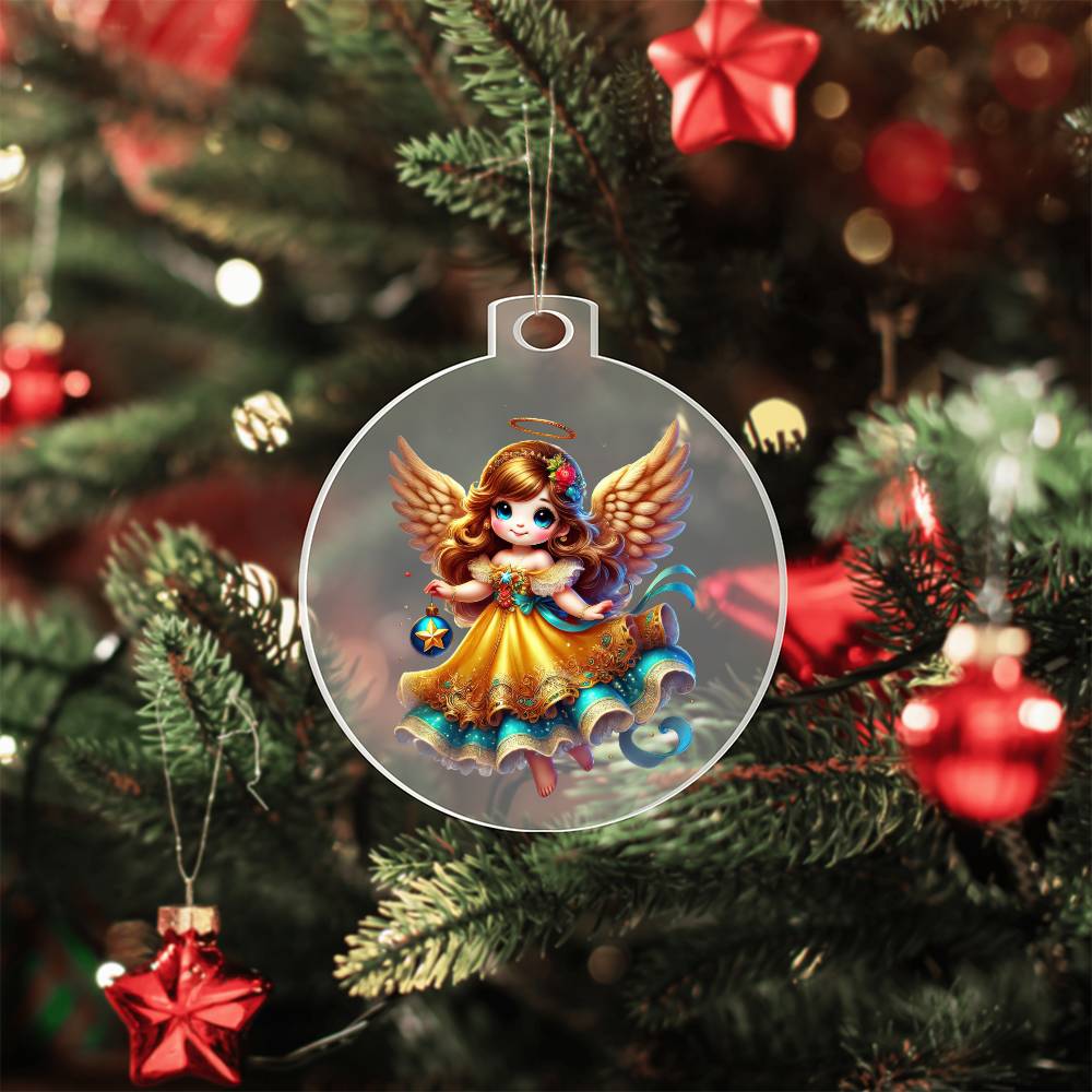 Cute Christmas Angel 023 - Acrylic Ornament