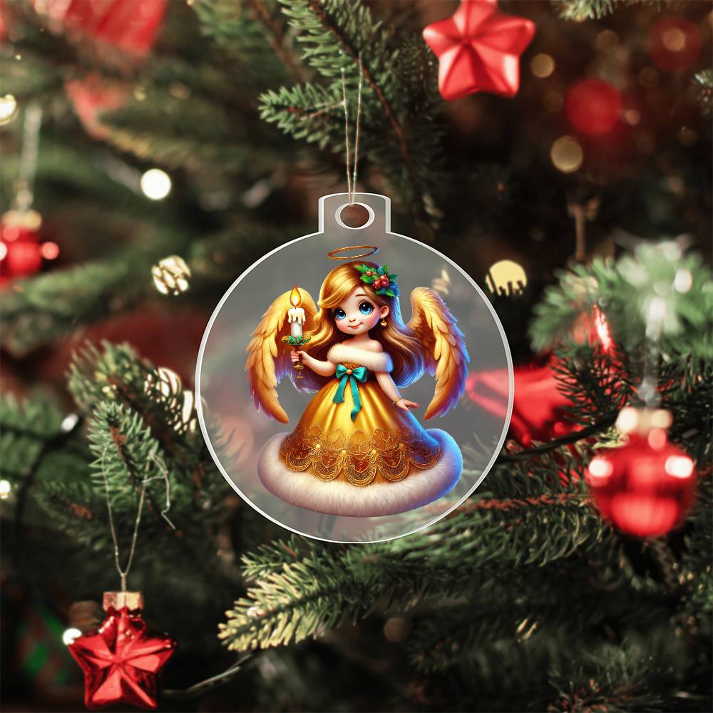Cute Christmas Angel 017 - Acrylic Ornament