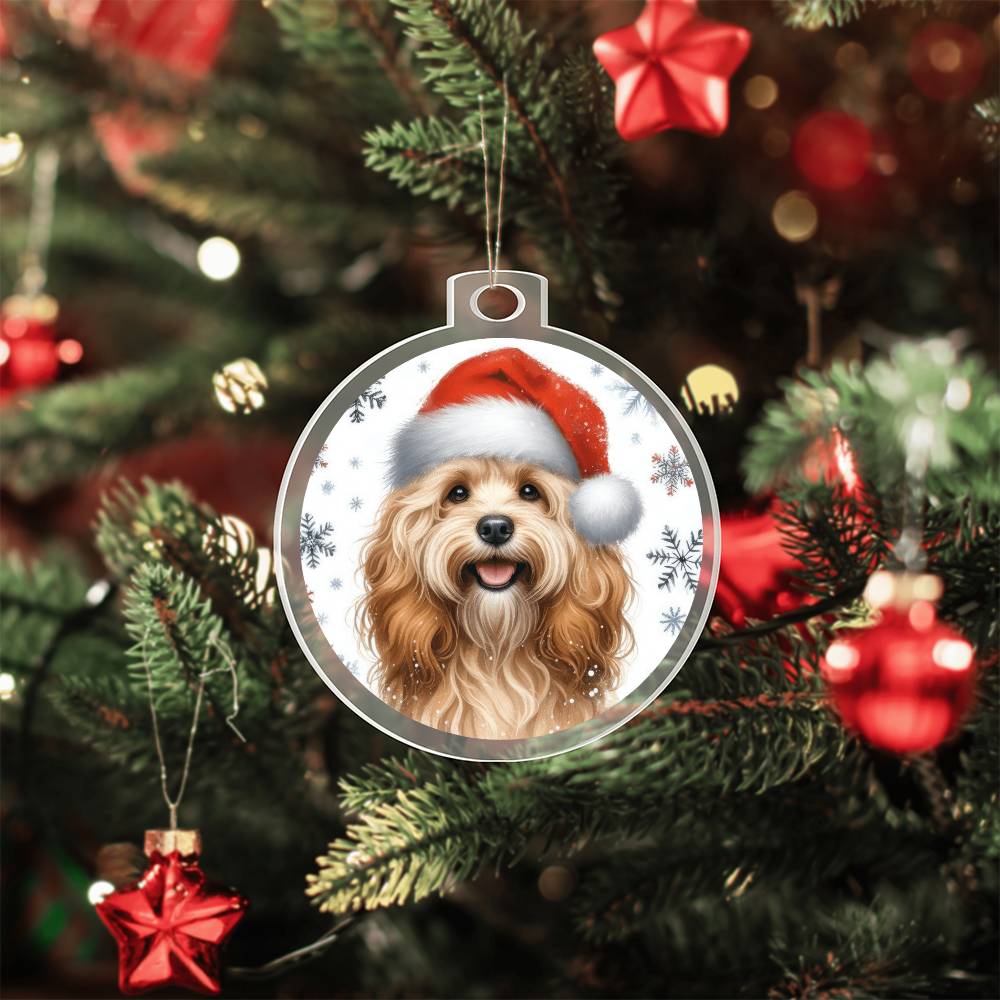 Christmas Dog - Cockapoo - Acrylic Ornament