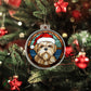 Dog Stained Glass Christmas Design 002 - Acrylic Ornament