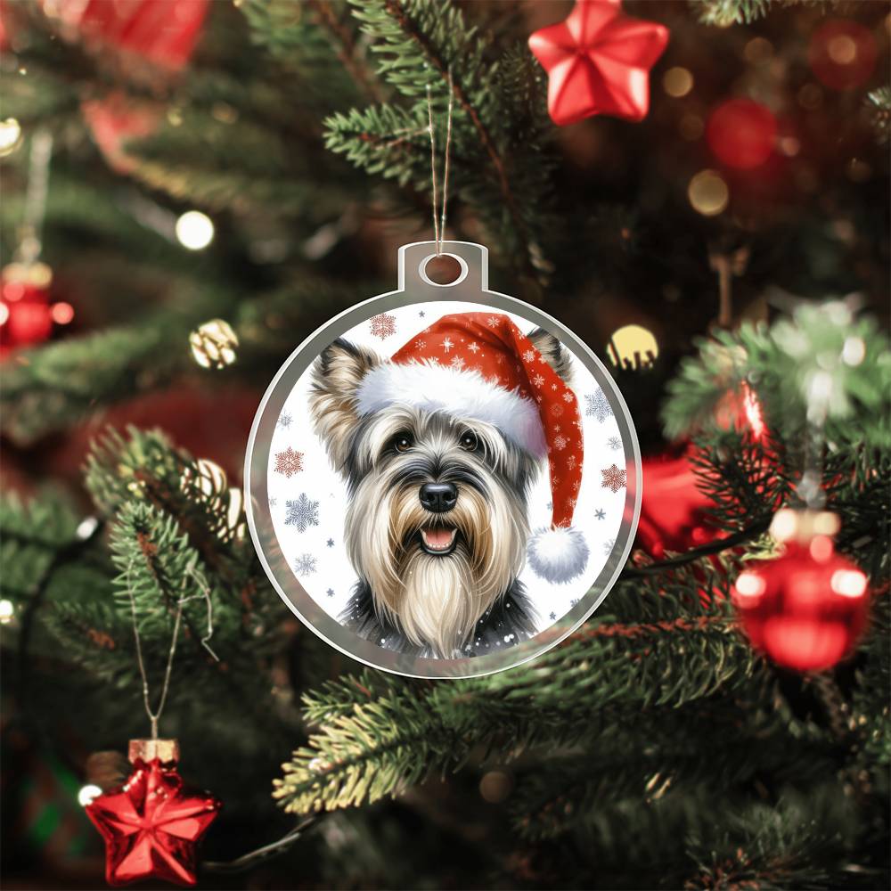 Christmas Dog - Cesky Terrier - Acrylic Ornament