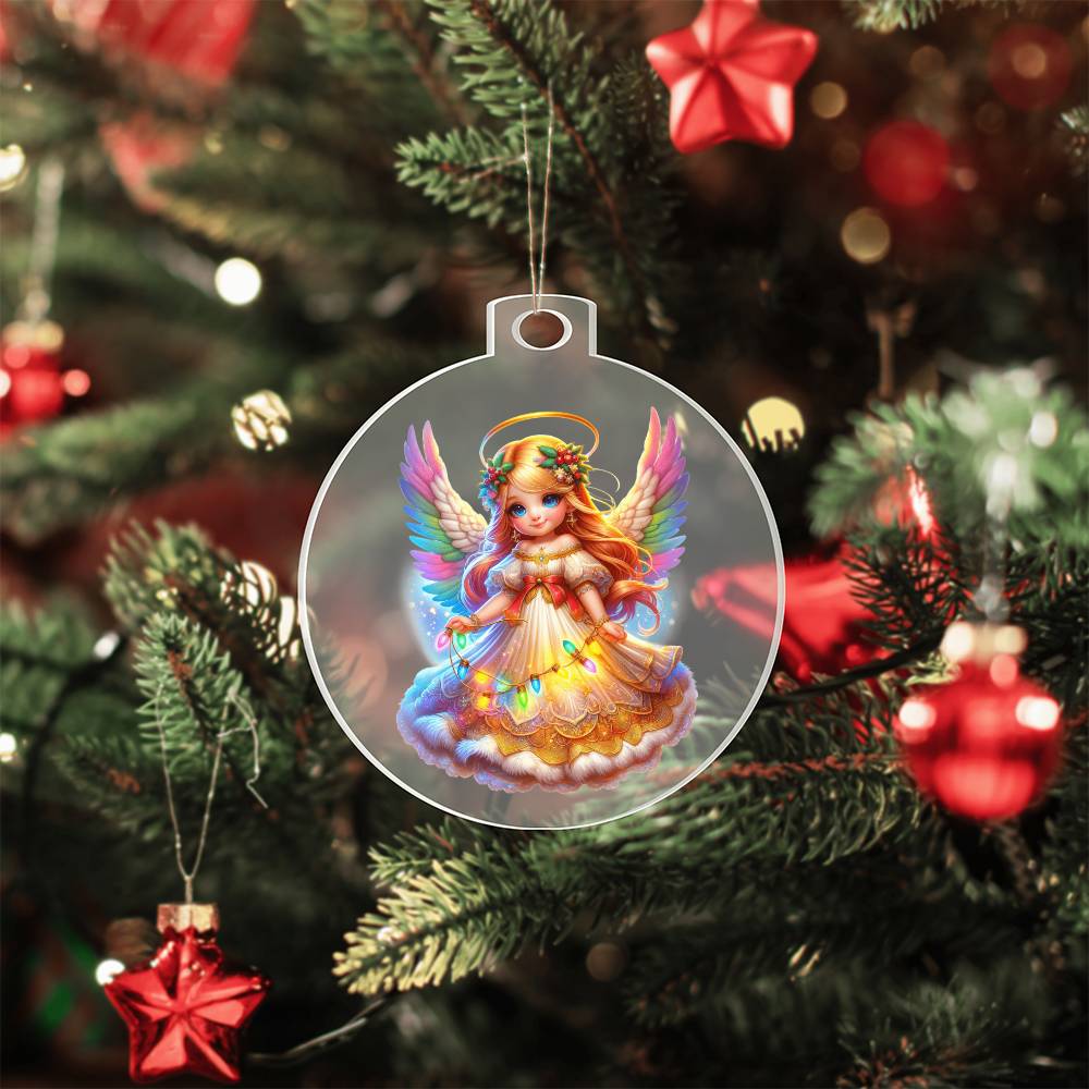 Cute Christmas Angel 005 - Acrylic Ornament