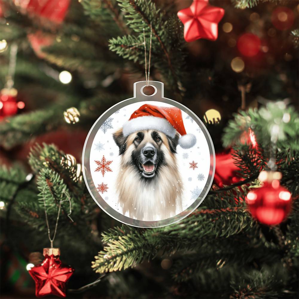 Christmas Dog - Anatolian Shepherd - Acrylic Ornament