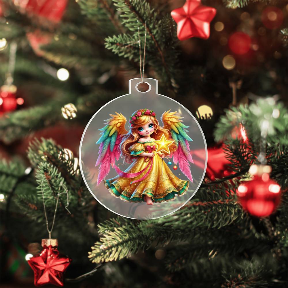 Cute Christmas Angel 021 - Acrylic Ornament