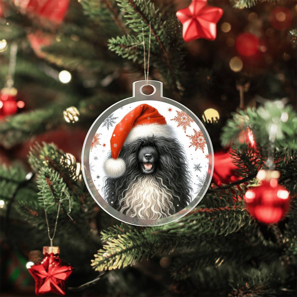 Christmas Dog - Puli - Acrylic Ornament