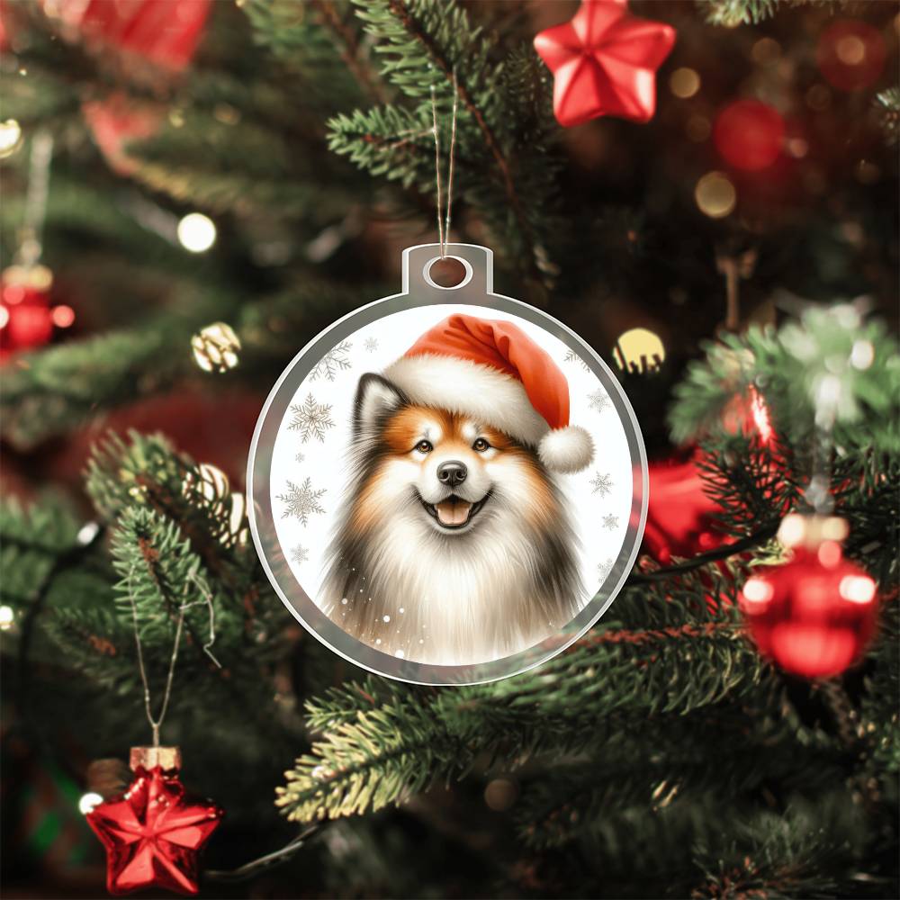 Christmas Dog - Finnish Lapphund - Acrylic Ornament