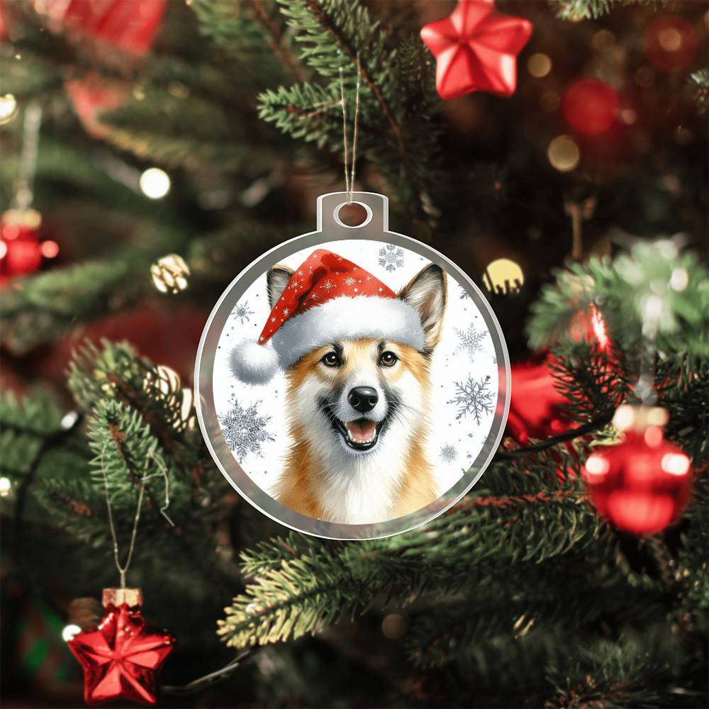 Christmas Dog - Canaan - Acrylic Ornament