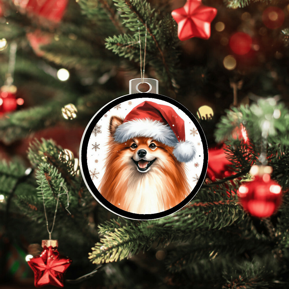 Christmas Dog - Finnish Spitz - Acrylic Ornament