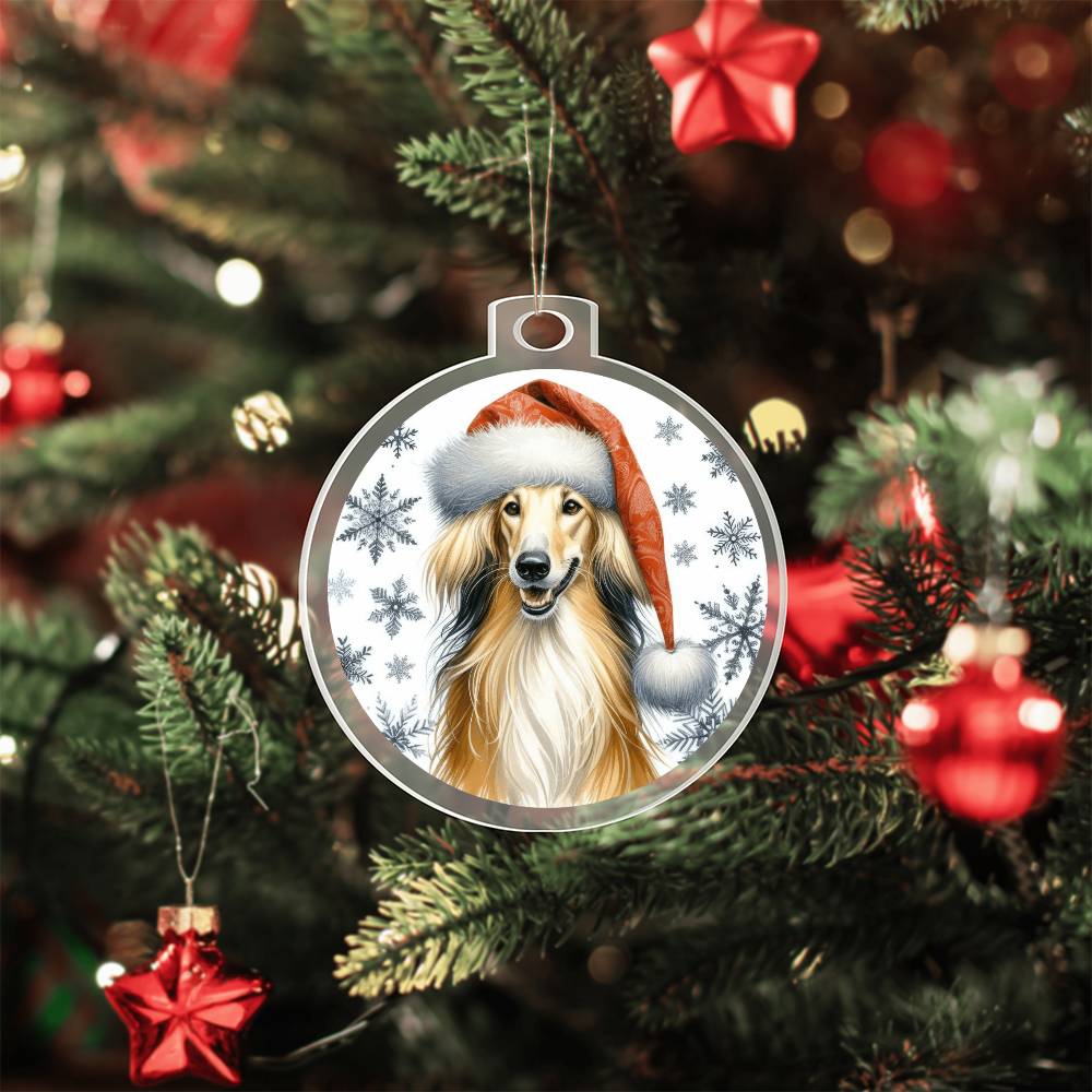 Christmas Dog - Saluki - Acrylic Ornament