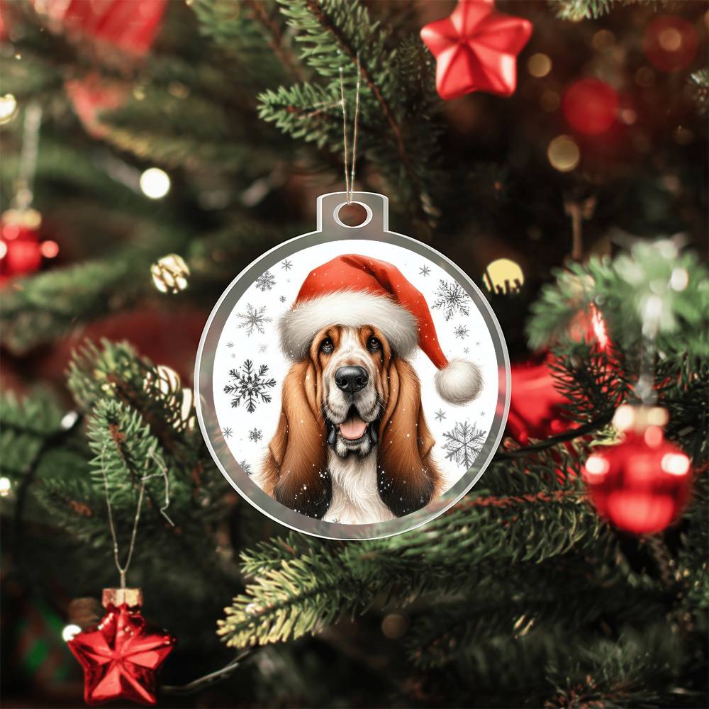 Christmas Dog - Grand Basset Griffon Vendeen - Acrylic Ornament