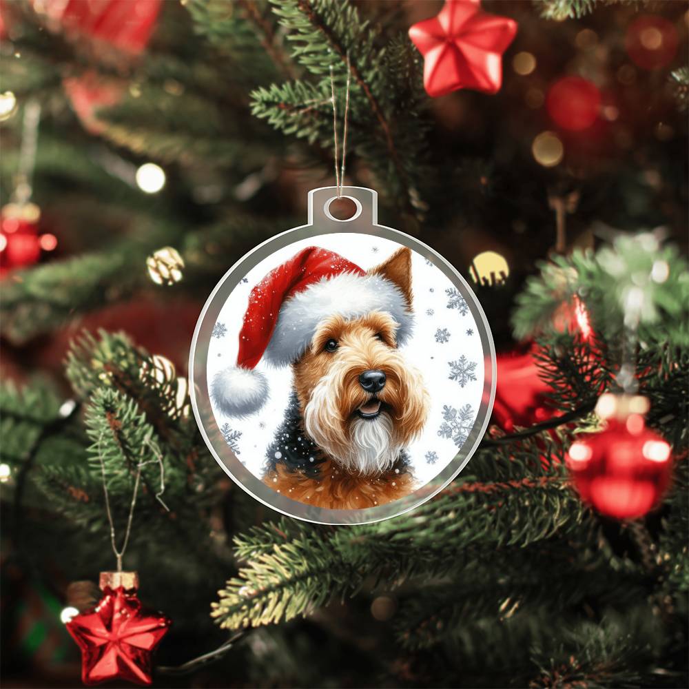Christmas Dog - Welsh Terrier - Acrylic Ornament