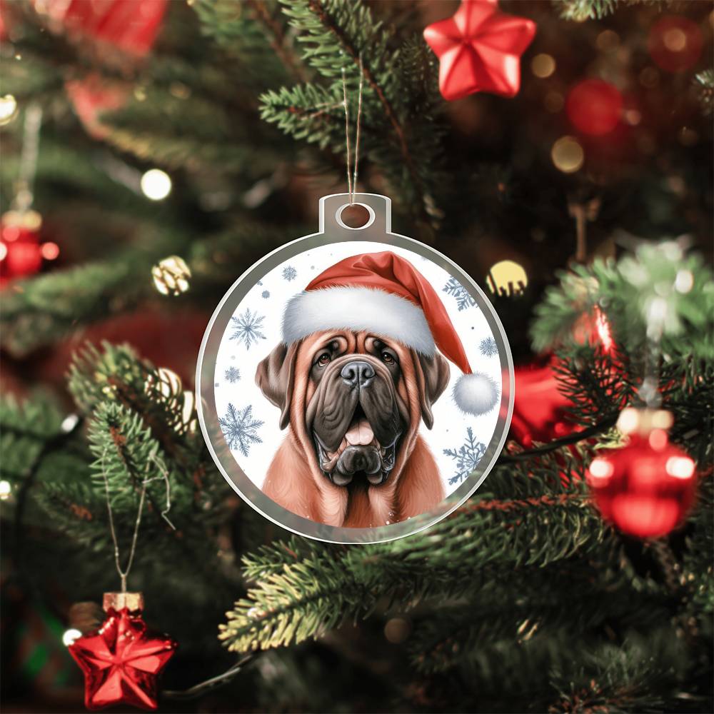 Christmas Dog - Neapolitan Mastiff - Acrylic Ornament