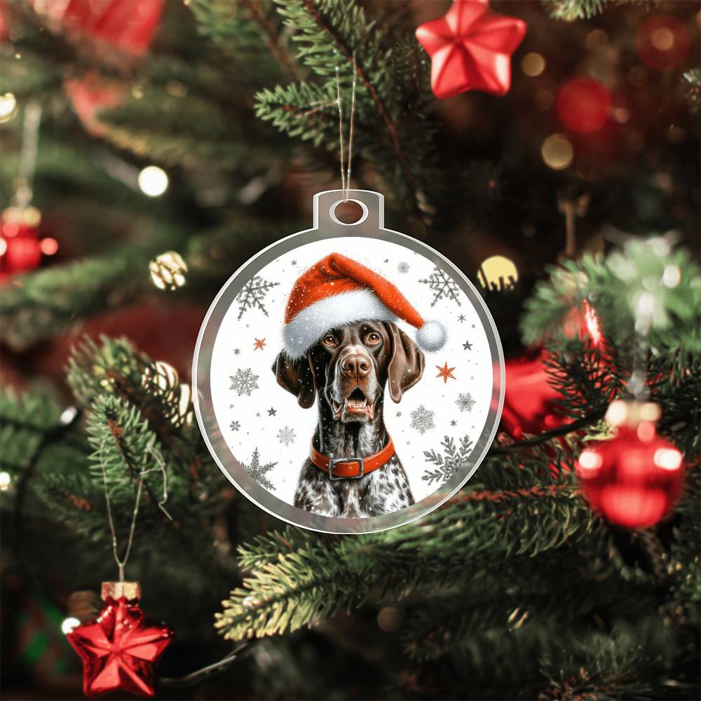 Christmas Dog - German Shorthaired Pointer - Acrylic Ornament