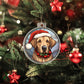 Dog Stained Glass Christmas Design 003 - Acrylic Ornament