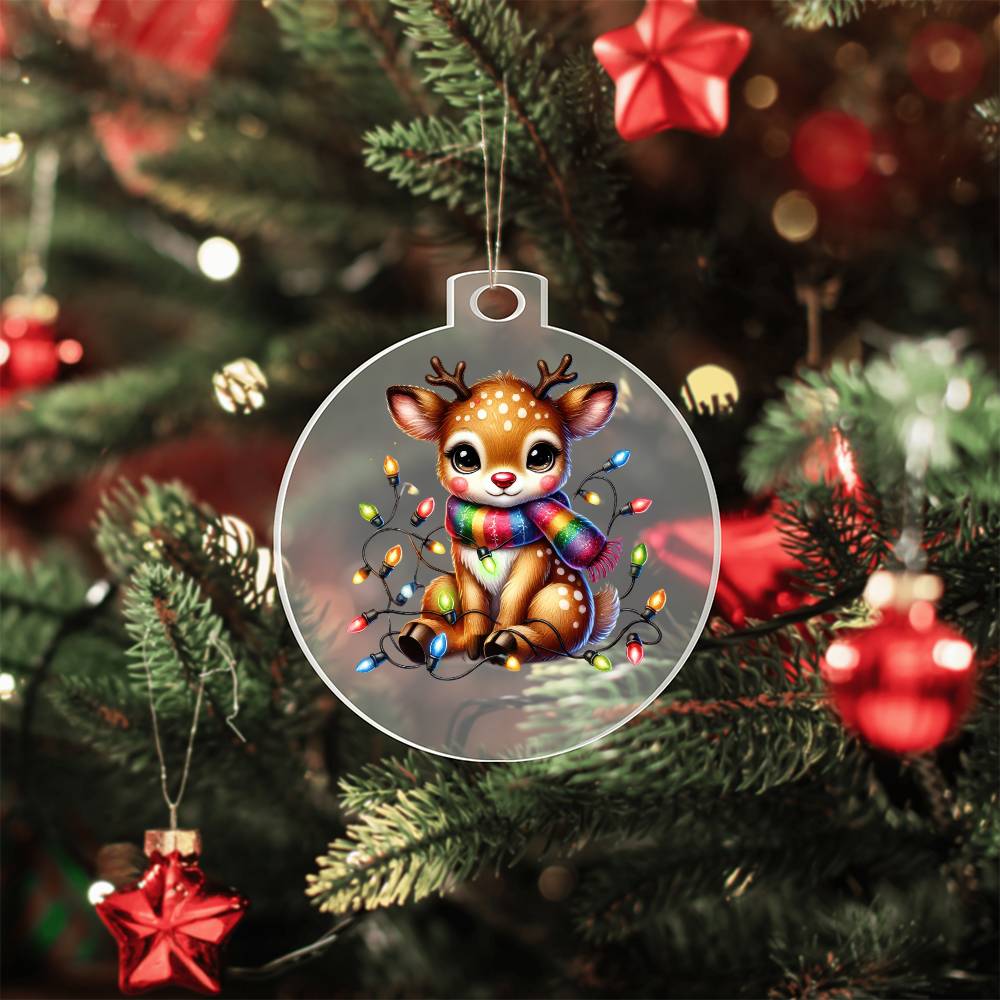 Cute Christmas Reindeer 023 - Acrylic Ornament