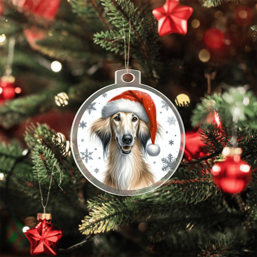 Christmas Dog - Sloughi - Acrylic Ornament