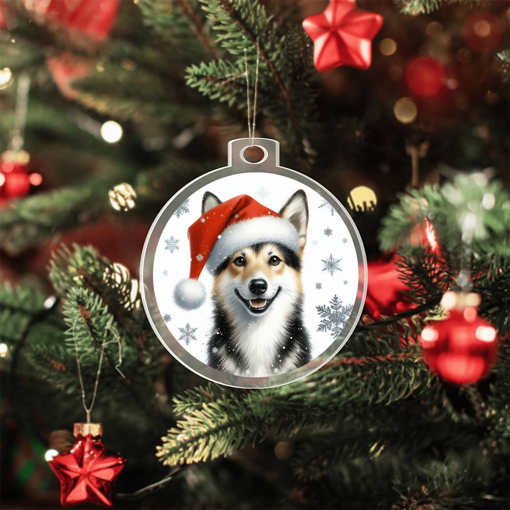 Christmas Dog - Swedish Vallhund - Acrylic Ornament