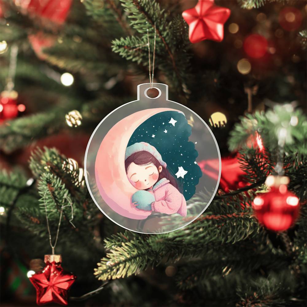 Sweet Dreams Baby Girl (Watercolor) 03 - Acrylic Ornament