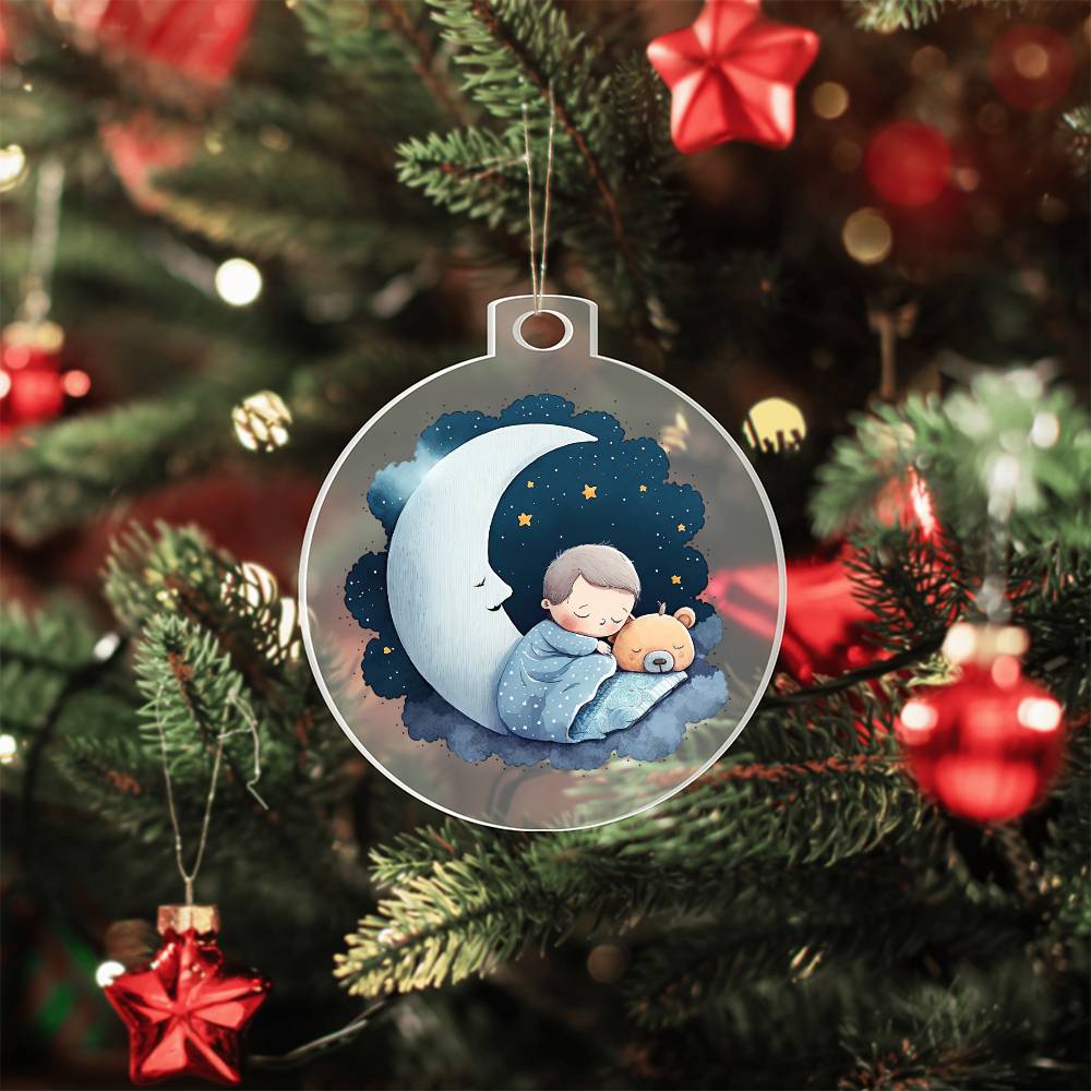 Sweet Dreams Baby Boy (Watercolor) 01 - Acrylic Ornament