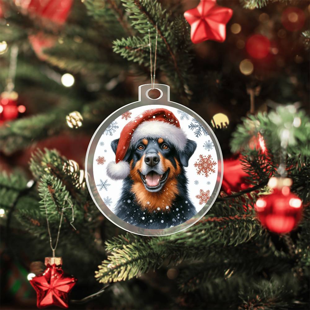 Christmas Dog - Beauceron - Acrylic Ornament