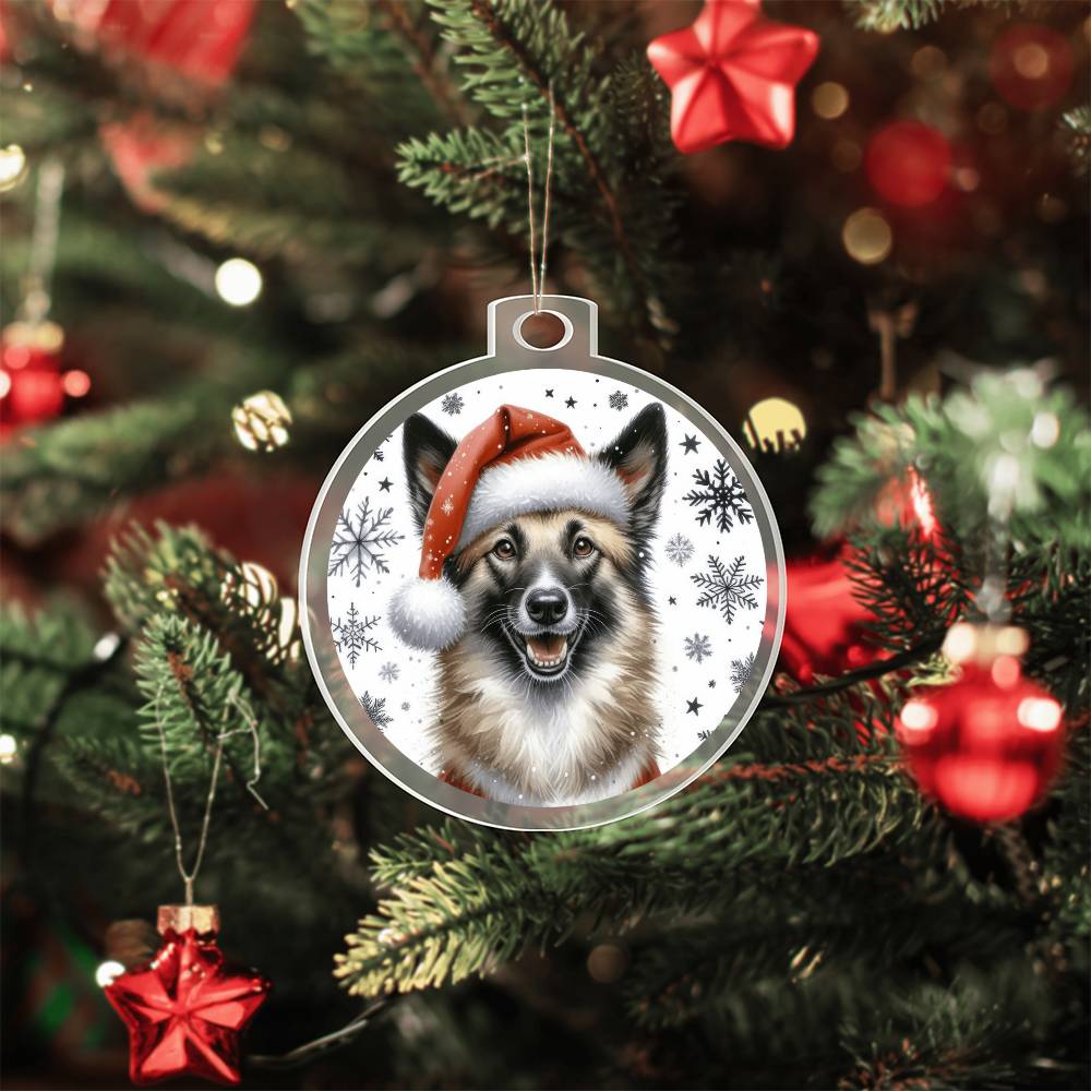Christmas Dog - Mudi - Acrylic Ornament