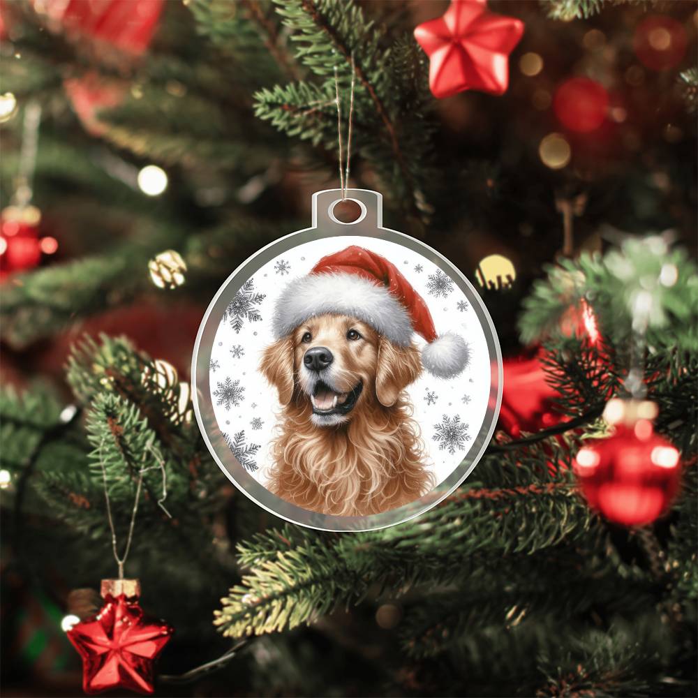 Christmas Dog - Curly-Coated Retriever - Acrylic Ornament