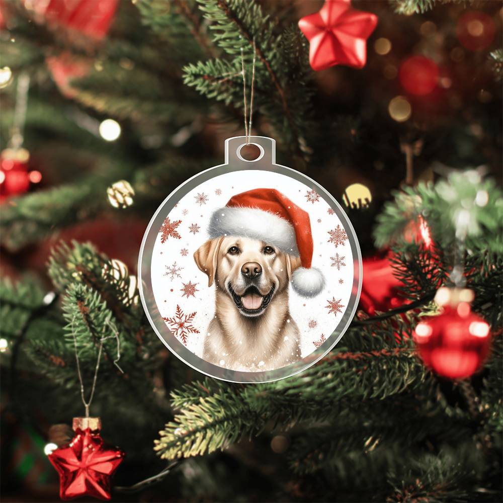 Christmas Dog - Labrador Retriever - Acrylic Ornament