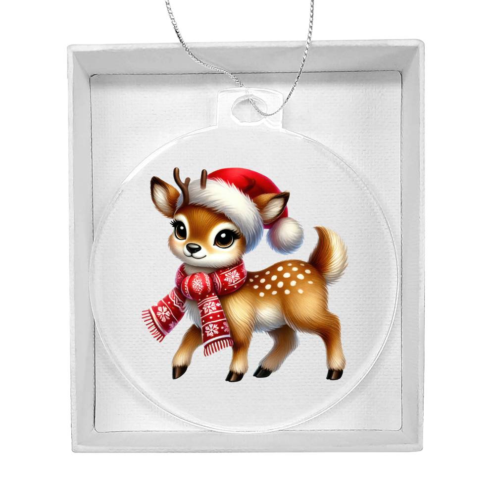 Cute Christmas Reindeer 013 - Acrylic Ornament