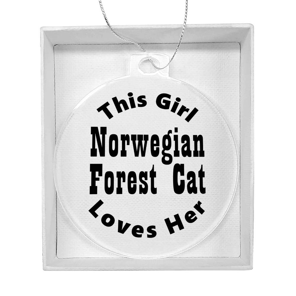 Norwegian Forest Cat - Acrylic Ornament