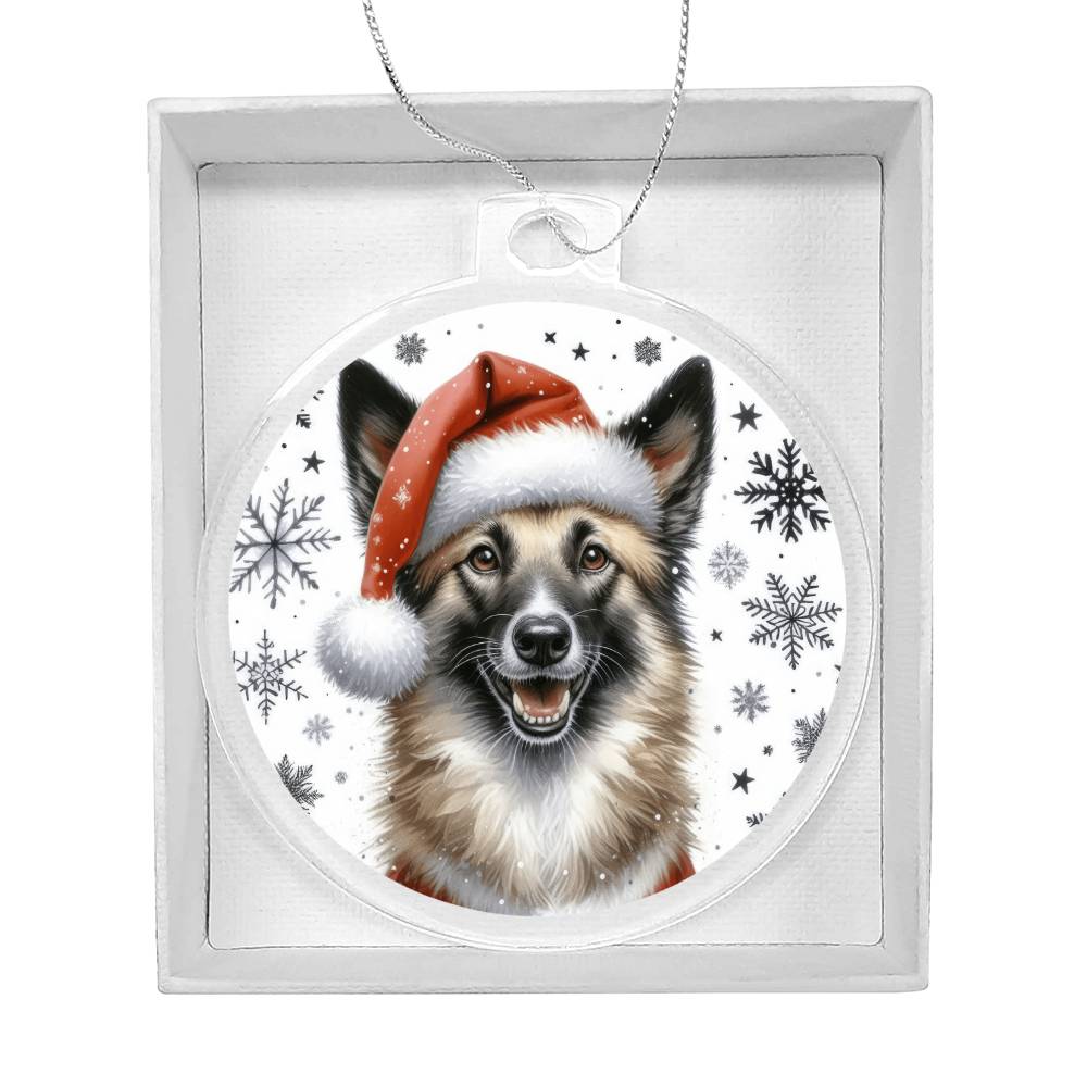 Christmas Dog - Mudi - Acrylic Ornament