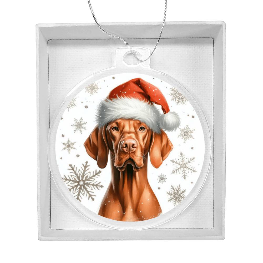 Christmas Dog - Vizsla - Acrylic Ornament