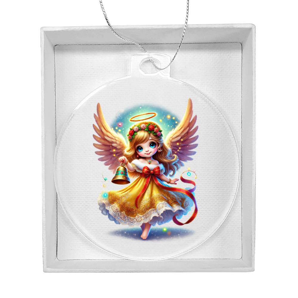 Cute Christmas Angel 013 - Acrylic Ornament