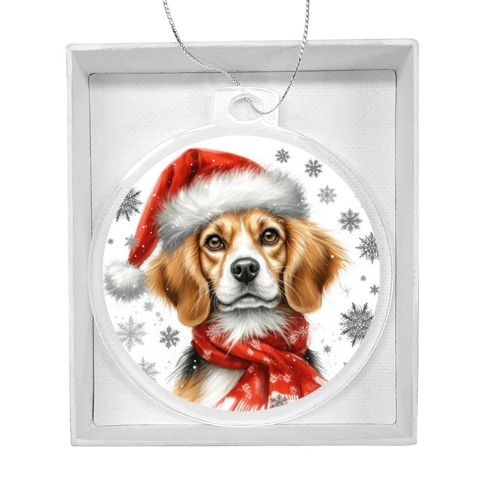 Christmas Dog - Harrier - Acrylic Ornament