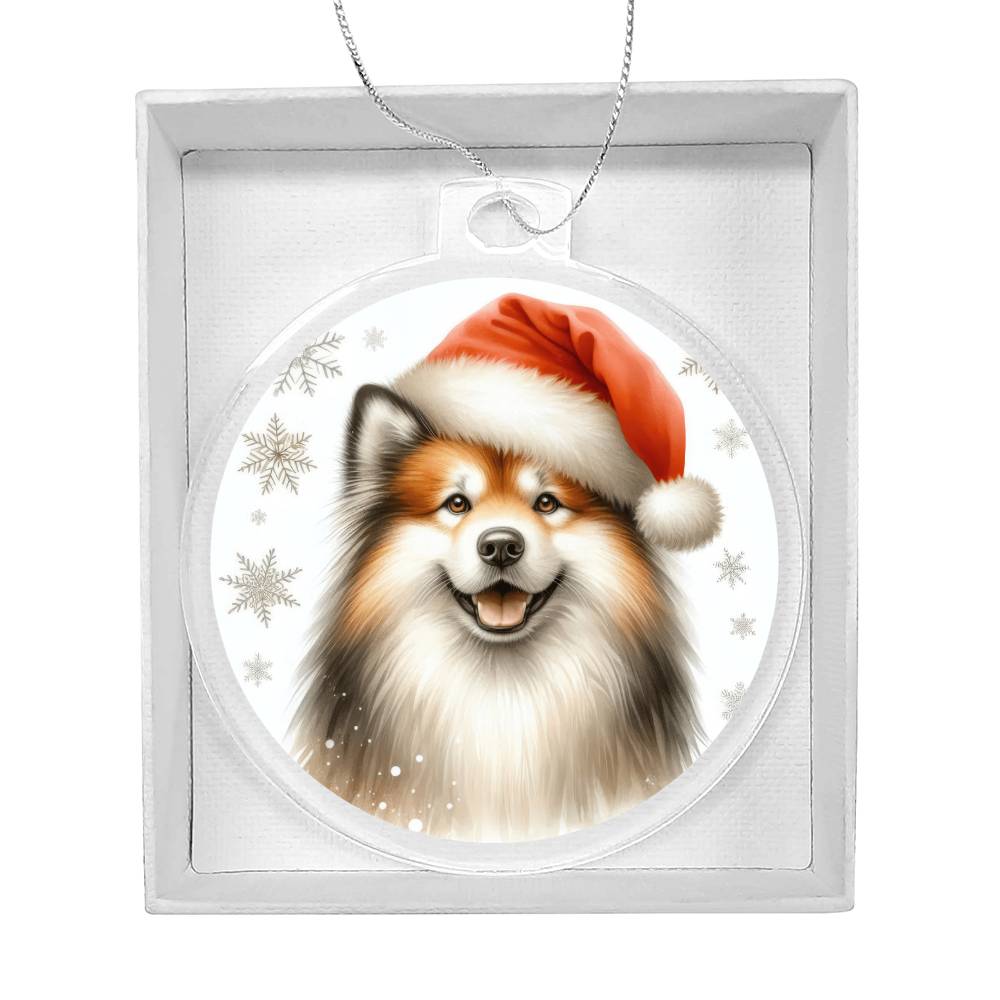 Christmas Dog - Finnish Lapphund - Acrylic Ornament