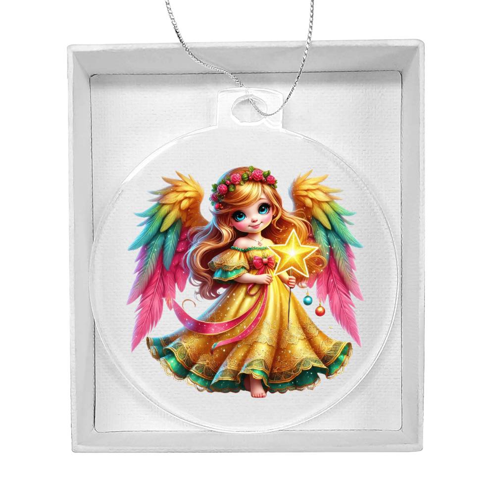 Cute Christmas Angel 021 - Acrylic Ornament