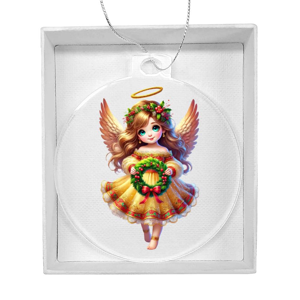 Cute Christmas Angel 001 - Acrylic Ornament