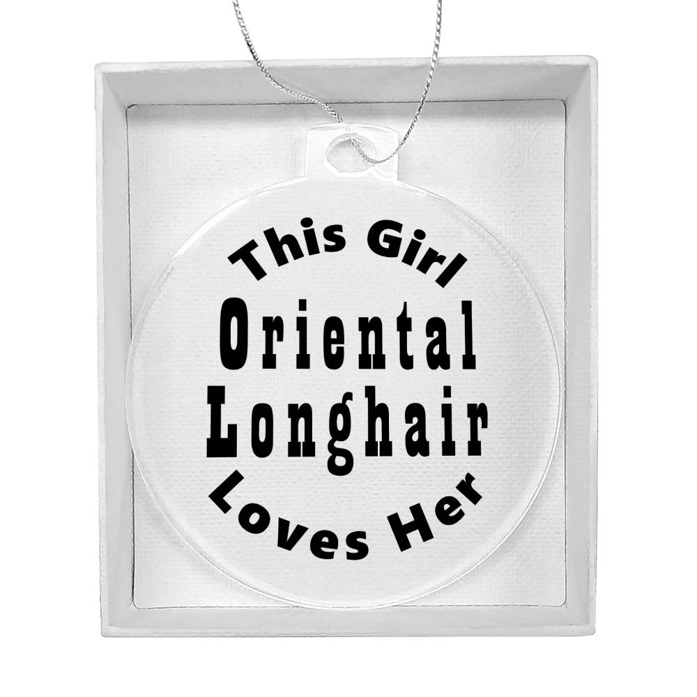 Oriental Longhair - Acrylic Ornament