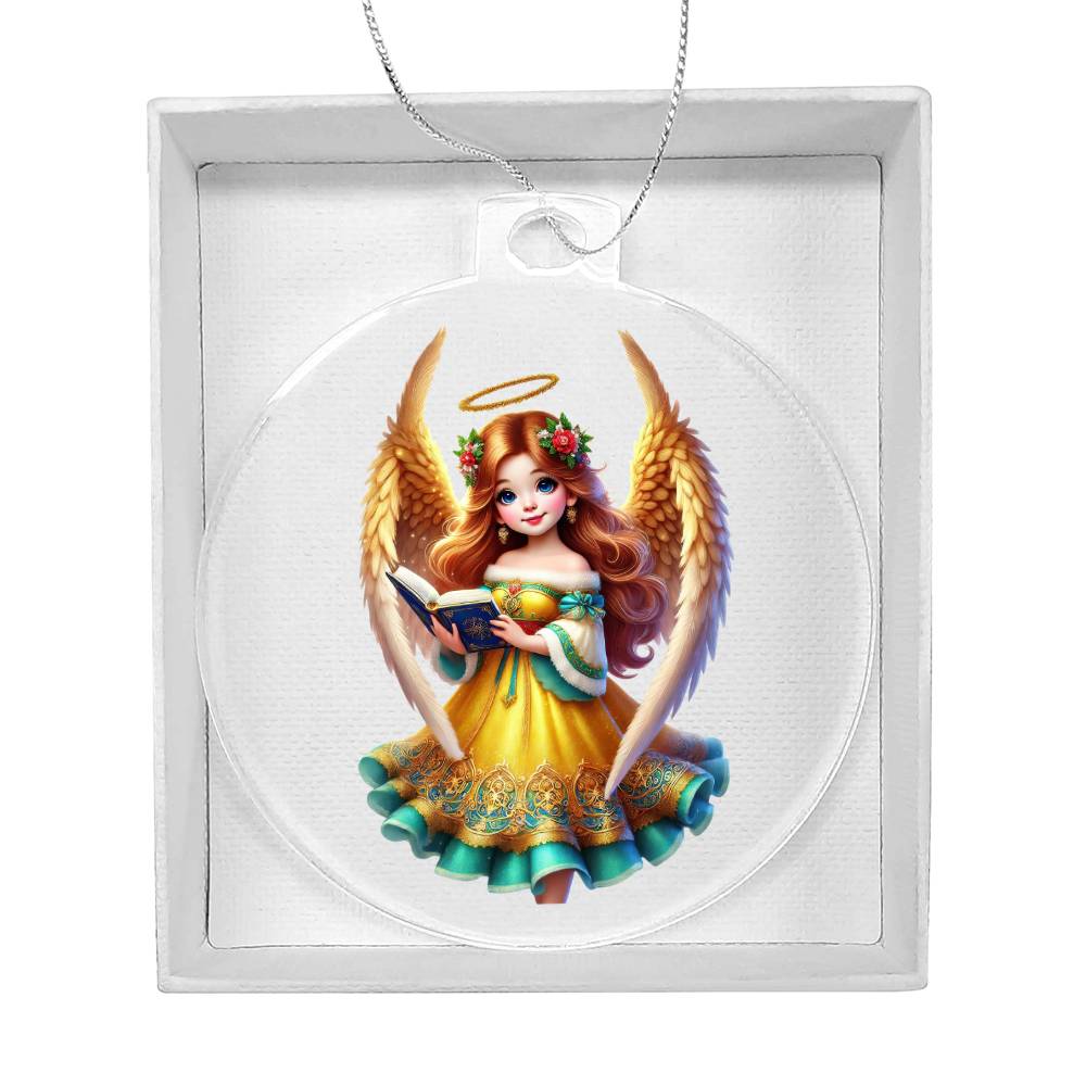 Cute Christmas Angel 014 - Acrylic Ornament