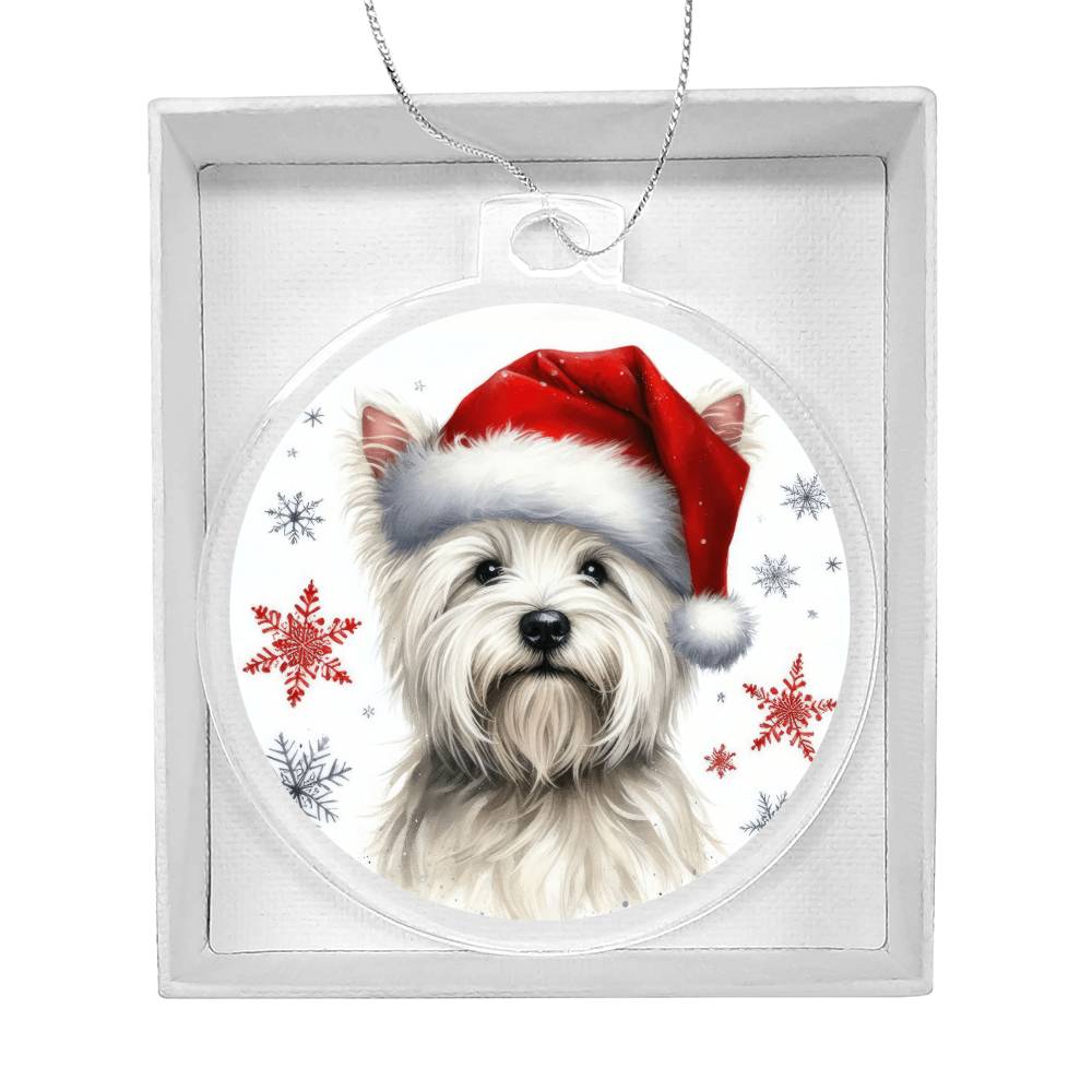 Christmas Dog - West Highland White Terrier - Acrylic Ornament