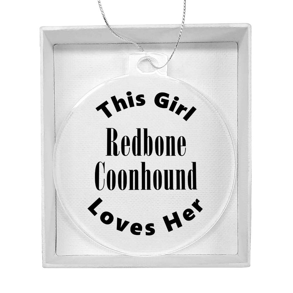 Redbone Coonhound - Acrylic Ornament