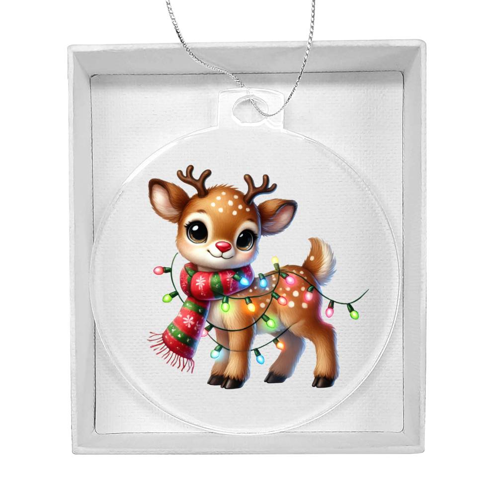 Cute Christmas Reindeer 019 - Acrylic Ornament