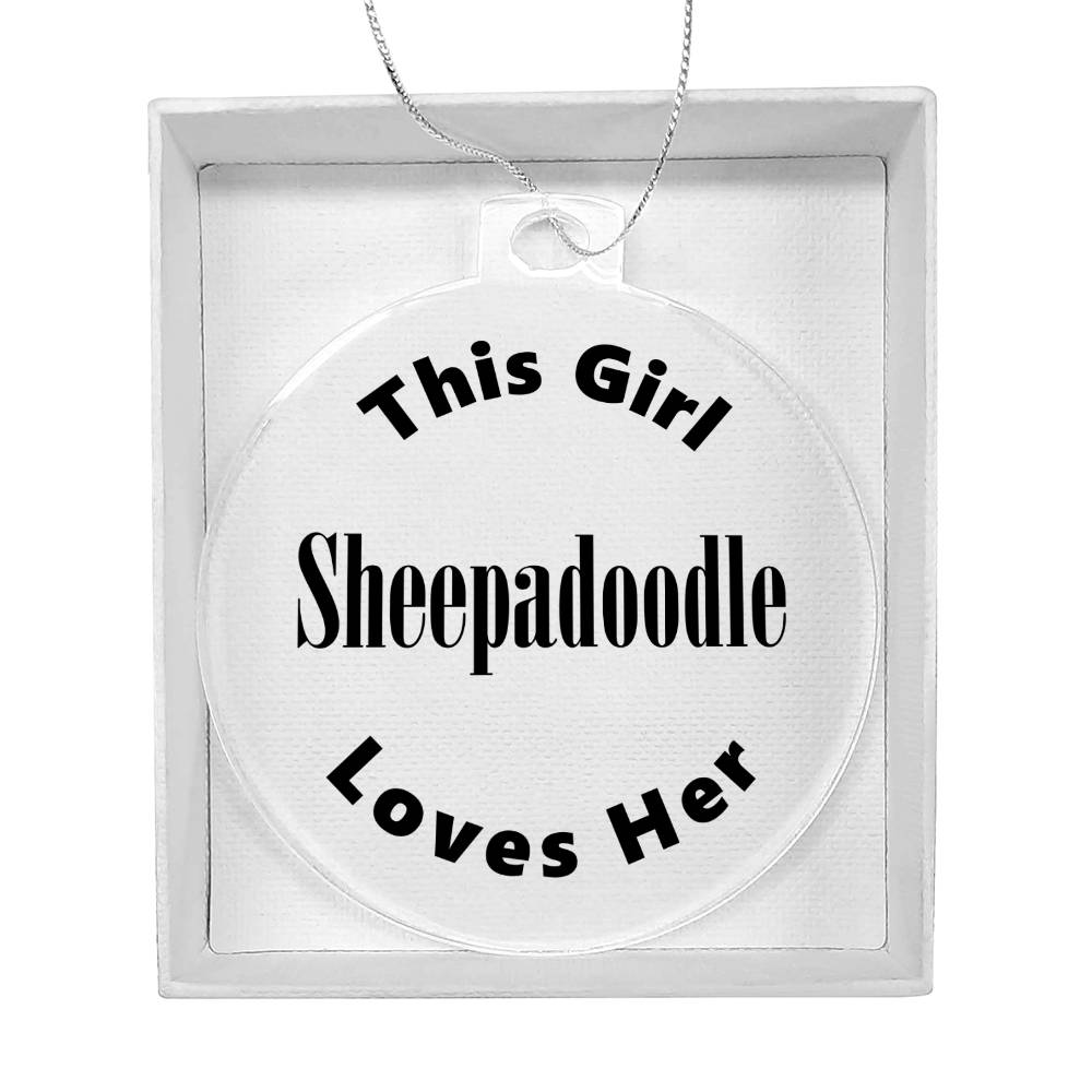 Sheepadoodle - Acrylic Ornament