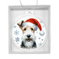 Christmas Dog - Wire Fox Terrier - Acrylic Ornament