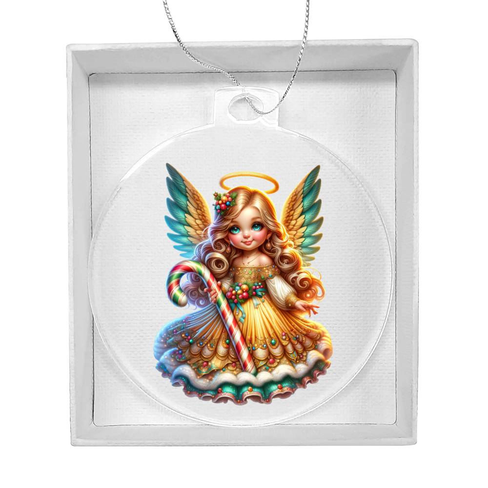 Cute Christmas Angel 015 - Acrylic Ornament